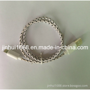 Fiber Knitted USB Cable for iPhone5 (JH -cable-01)